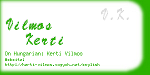 vilmos kerti business card